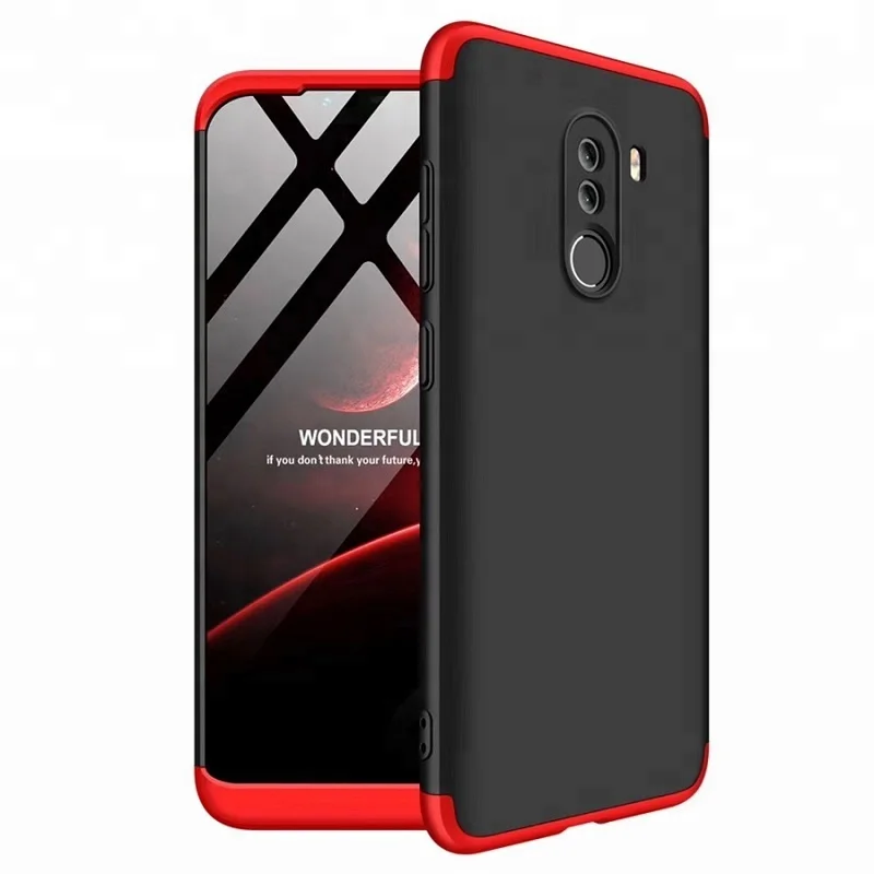 

Wholesale Shockproof Luxury 3 In 1 Hard PC Phone Cover For Xiaomi PocoPhone F1 Case, Black;blue;gold;rose gold;red;red black;blue black;silver black