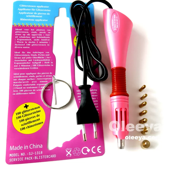 Oleeya Factory Wholesale Pink Hot Fix Rhinestones Tool Hotfix Gemstones Applicator