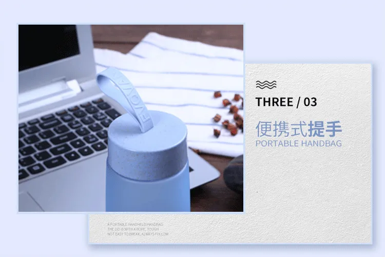 Eco-friendly 520ml frosted glass water bottle with rope water bottle wholesale