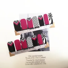 Purple Sexy Pattern Nail Arts Sticker 14 pcs set Waterproof Nail Decal Art Sticker Gel Polish
