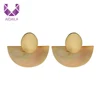 AIDAILA New Arrival 18k Gold Fan Shape Charm Sea Shell Dangle Earrings