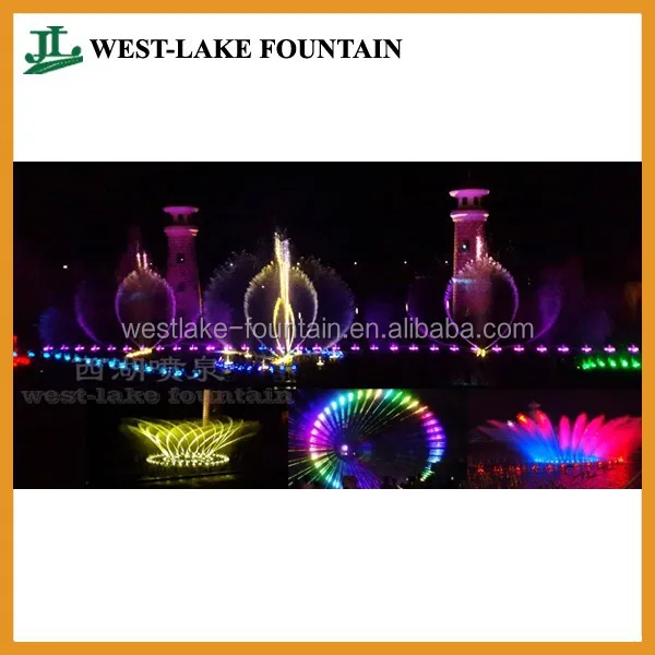 
Large Modern Colorful Music Fountain at Vinpearl Phu Quoc of Vietnam 