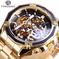 

Forsining Watch Luxury Skeleton Transparent Mechanical Mens Watch Casual Waterproof Automatic Wristwatches Relogio Masculino