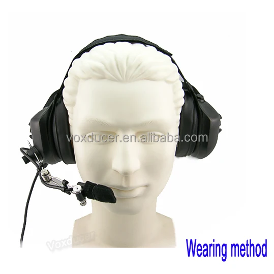 

ear noise cancelling heavy duty two way radio headphones hot sale in 2017 for Motorola EP450 GP68 GP88, Black