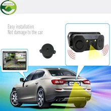 2016 New 2 in 1 Sound Alarm Parking Assistant System Radar Detector Sensor with CCD HD Car Reverse Backup LED Rear View Camera