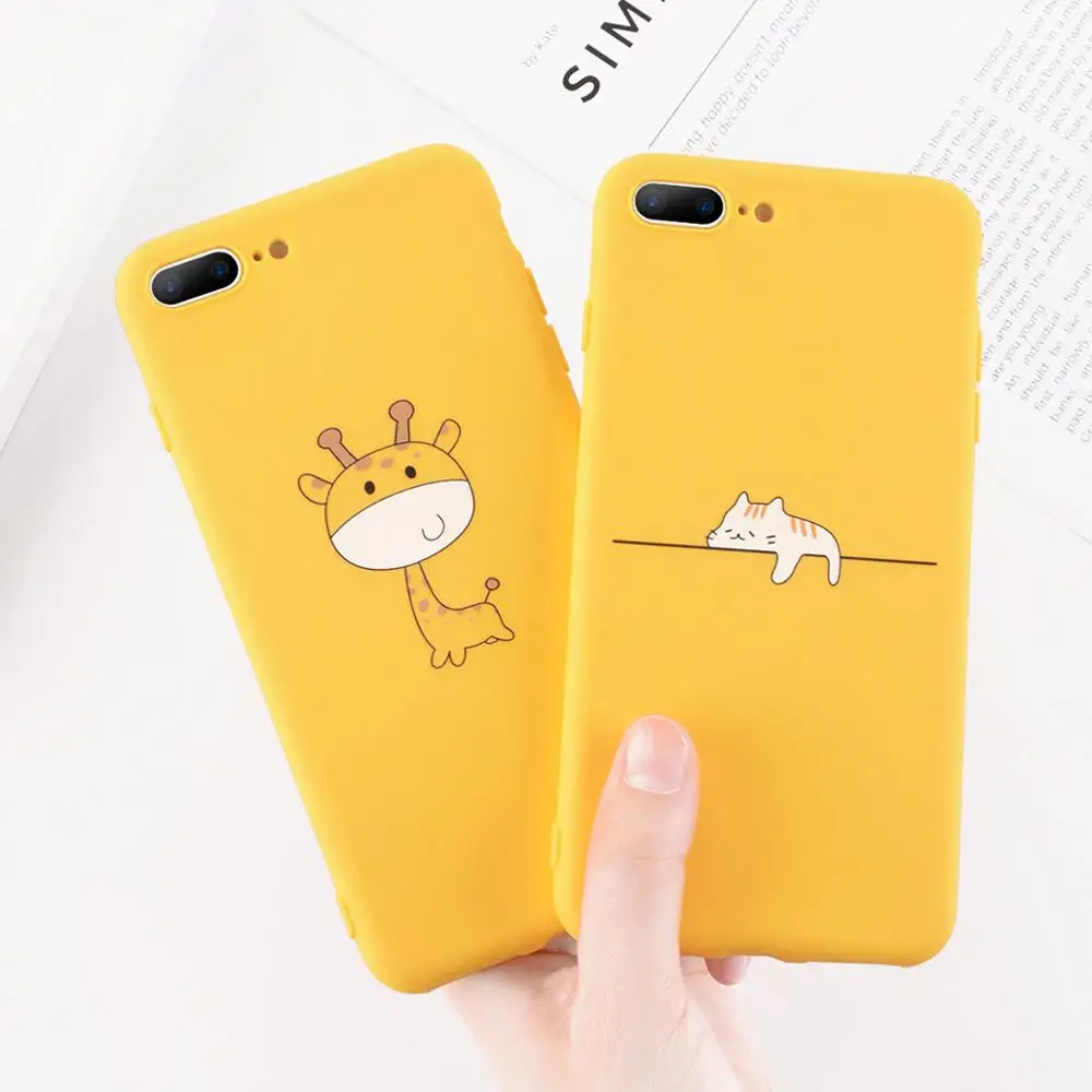 USLION Soft Silicone TPU Cartoon Animal Phone case for iphone X XR XS MAX 6 7 8 Plus