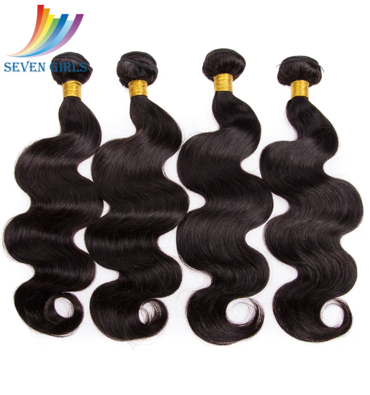 

Natural color Body wave mink Brazilian human cuticle aligned hair bundle for women, Natural black