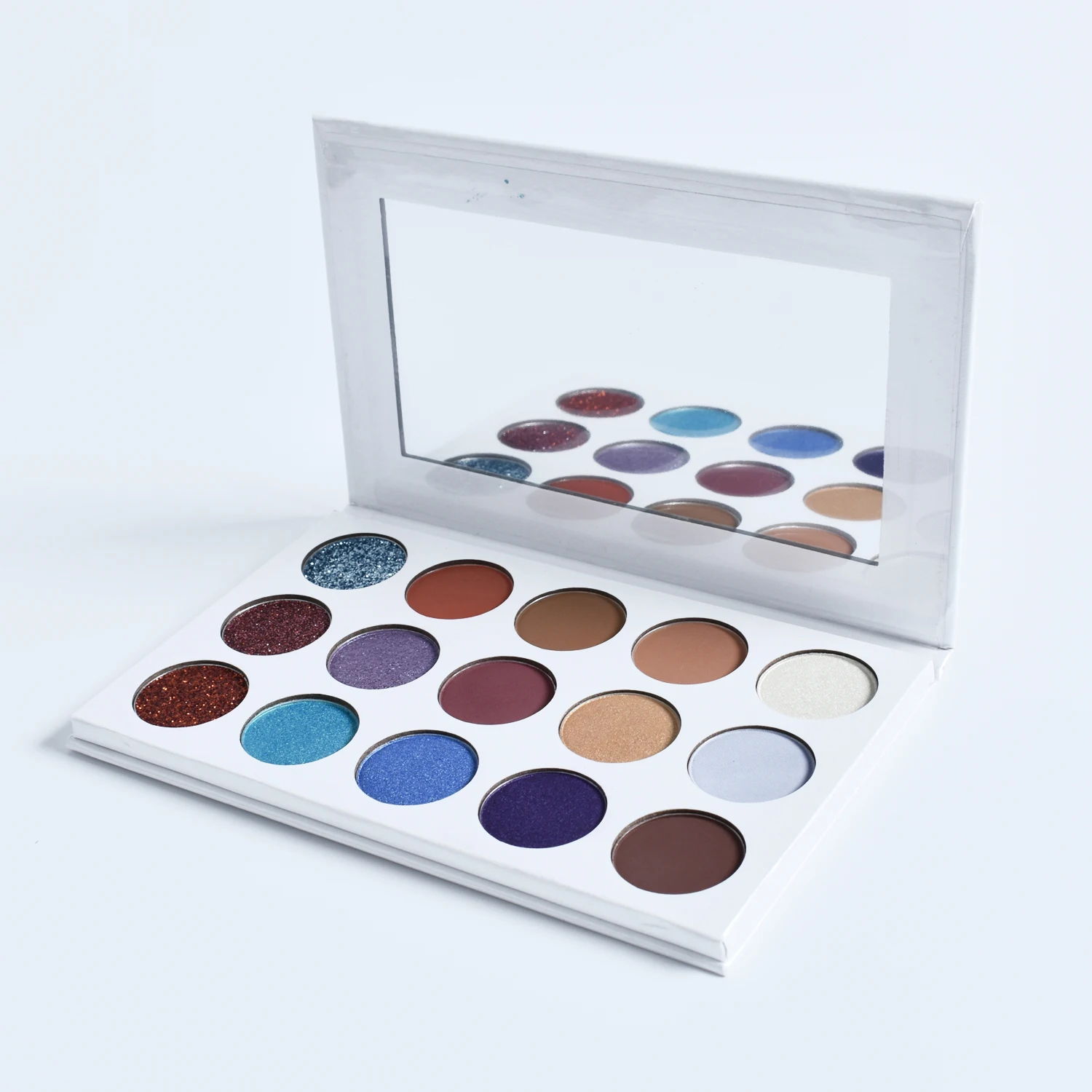 

Wholesale Custom Logo Colorful Circular Hole Eyeshadow Palette, 15 colors