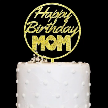 Happy Birthday Mom & Dad Acrylic Cake Topper For Mother & Father Party ...