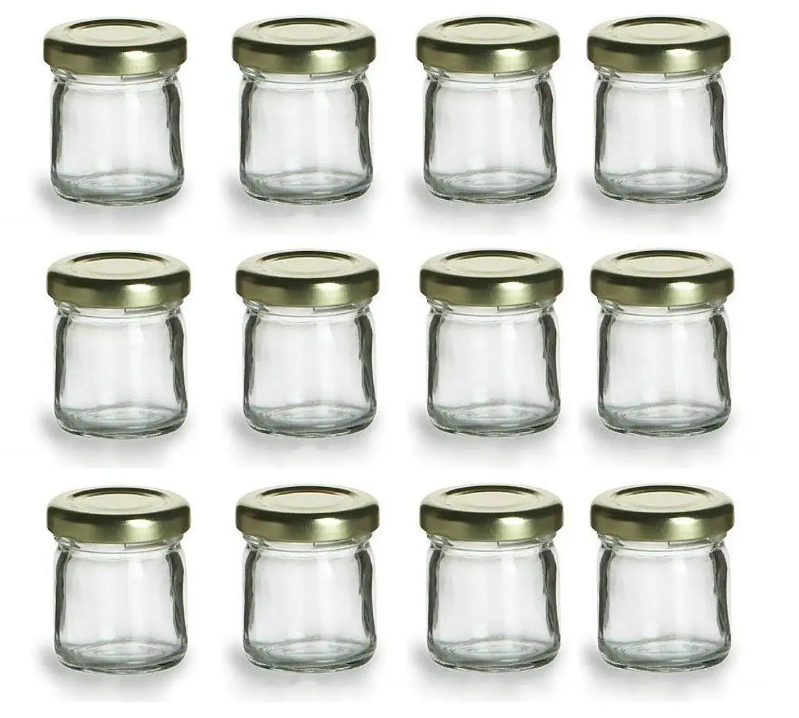 1.5 oz Mini Glass Jars for Jam, Honey, Wedding Favors, Shower Favors, Baby ...