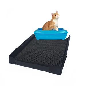 Image of Middle Size 17.7x22.8inch New Design ECO-Friendly Larger Holes Honeycomb Waterproof EVA Cat Litter Box Mat