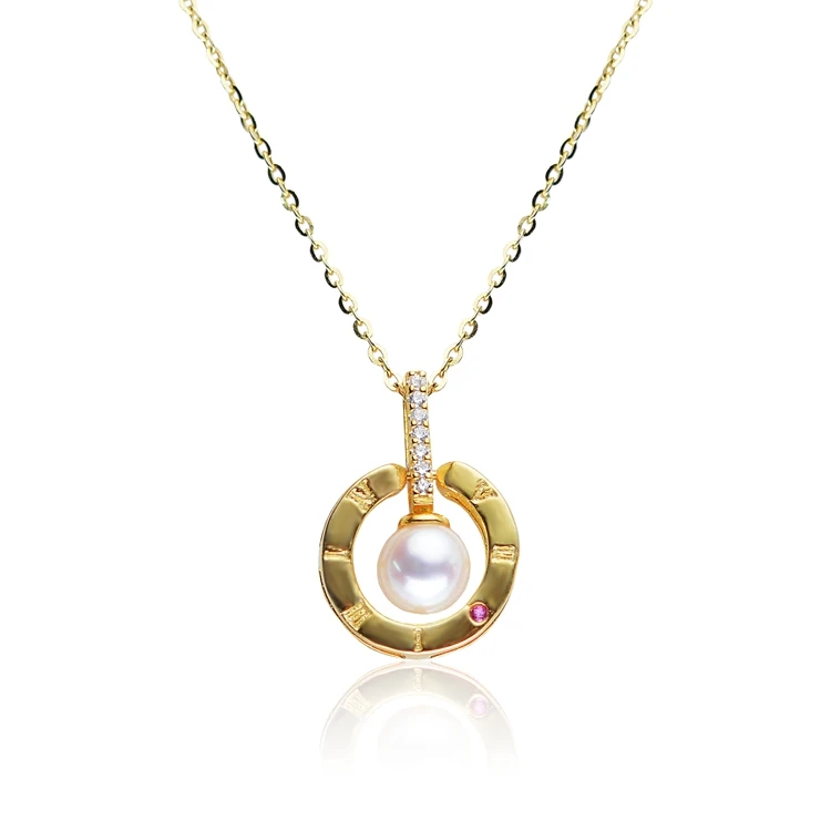 3 pearl pendant necklace