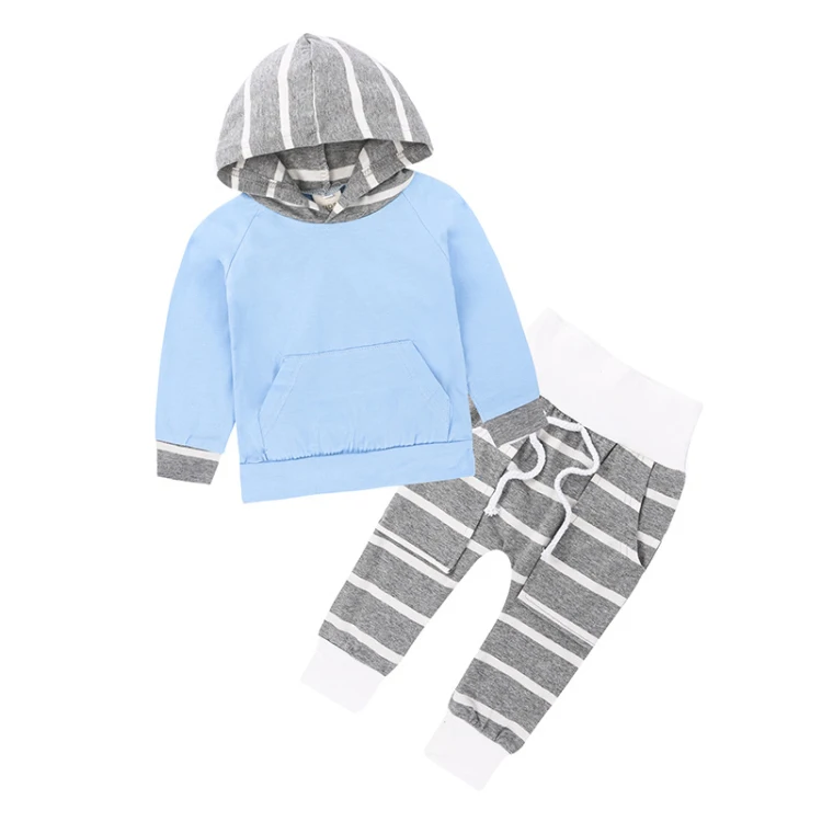 

Fashion Baby Girls Clothes Sets Hoodie Stripe Cotton Baby Clothes Sets, 8 colors for choose