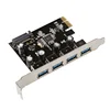 Shenzhen Diewu PCIe x1to USB3.0 4 port multiplier computer card with sata power suppout