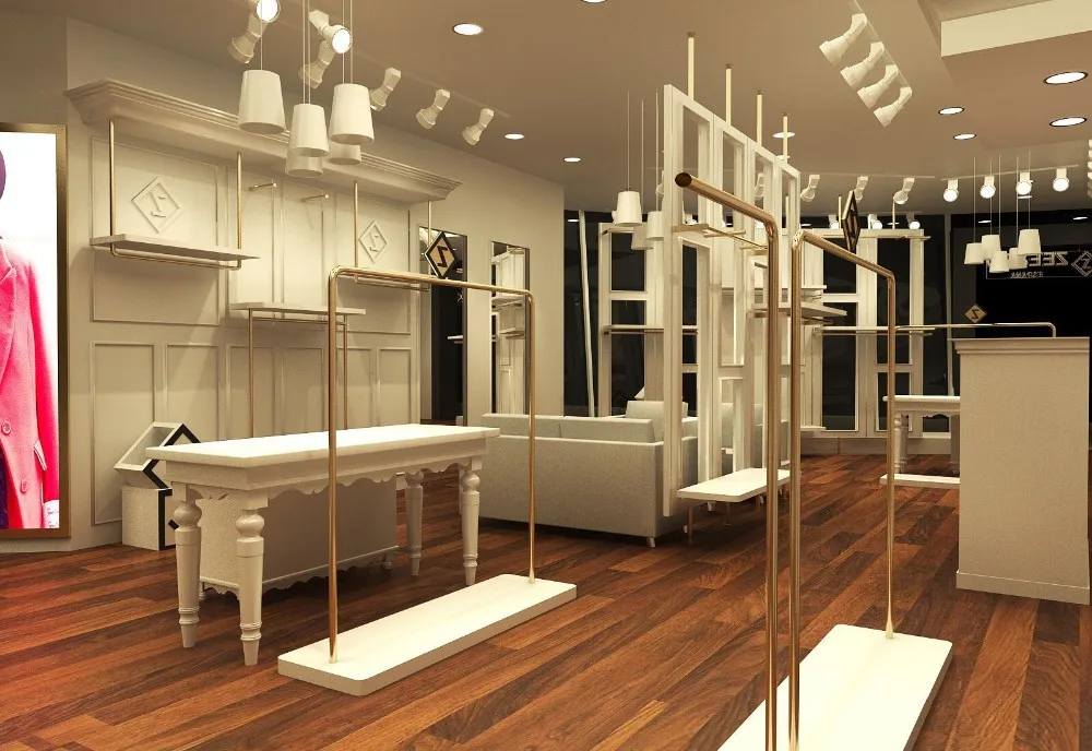 Customized Brand Clothes Retail Shop Interior Design Display Cabinet