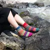 Good Price Lady Sneaker Boat Rainbow Sock Woman