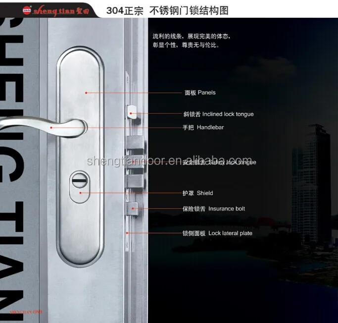 Stainless steel security titanium security door