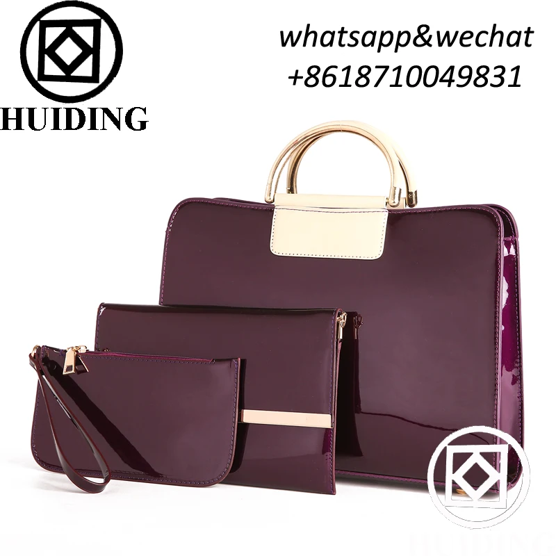 

Hot sale 3PCS SET bag tote bag Patent leather OL BAG