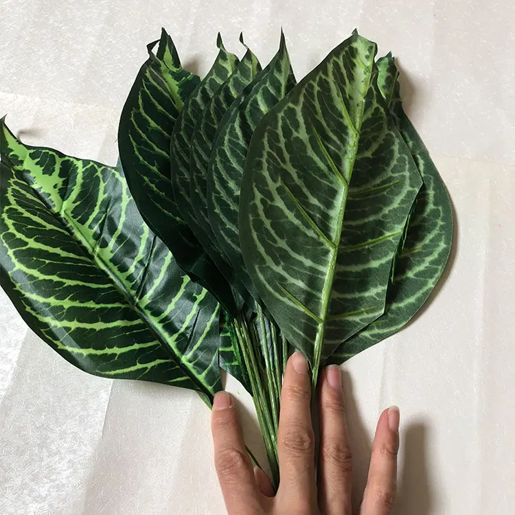 Artificial Turtle Leaf Plants Stem For Leaf Wall Decor Buy Artificial