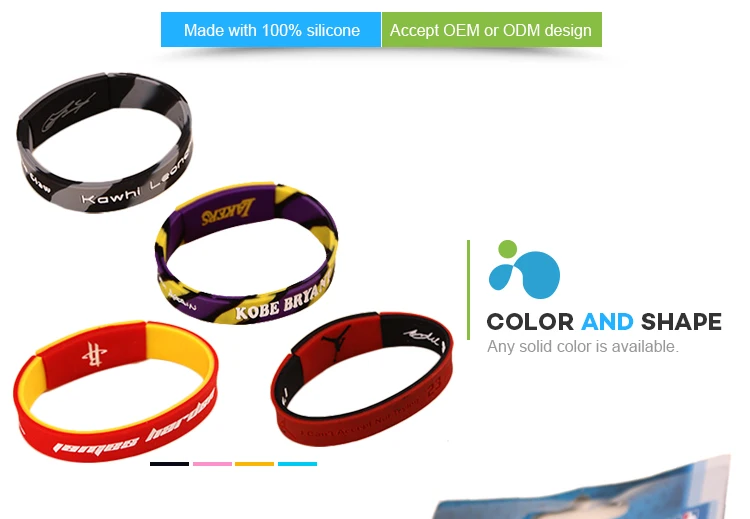 Professional Cheap Custom Silicone Rubber Wristband Bulk Silicone