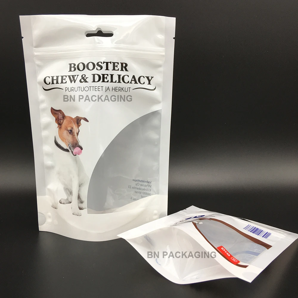 200g/500g Pet Food Storage Use Plastics Zipper Stand Up Pouch With