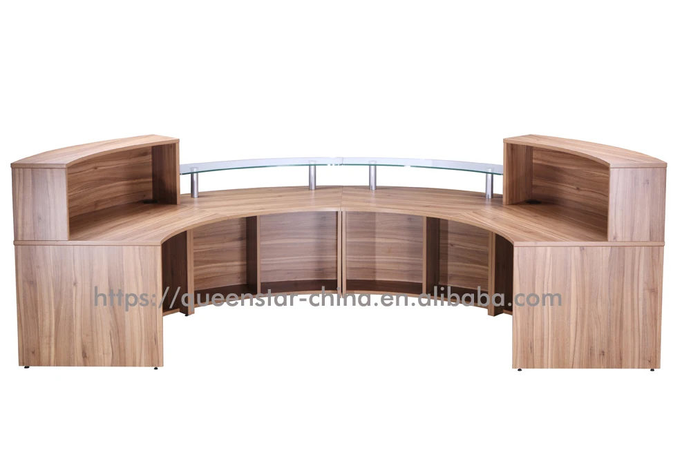 Qsrc04 Contemporary Reception Station Gloss White Reception Desk Hotel