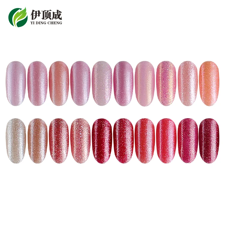 Yidingcheng factory wholesale  good quality UV nail glitter color gel polish 1 kg bulk