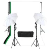 Photo Studio Lighting Kit with Black/White/Green cotton Background Soft Umbrella Support System photography equipment