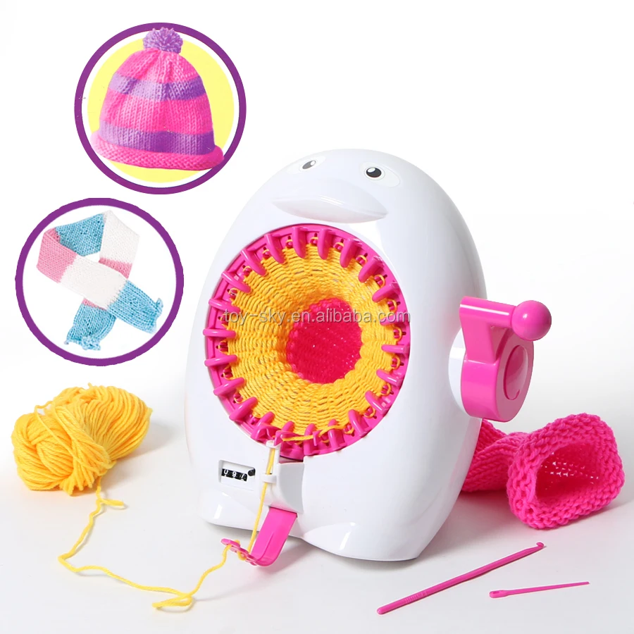 Toysky教育手作りおもちゃ手動ペンギンdiyセーター編み機女の子用カウンター付き Buy セーター編機価格 帽子編機 手動編み機 Product On Alibaba Com