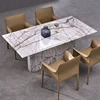 Luxury dining table designs six person dining table set modern rectangular marble dining table