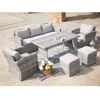 7 Seats Frontgate Hot Sale rattan outdoor sofa set wicker patio garden furniture