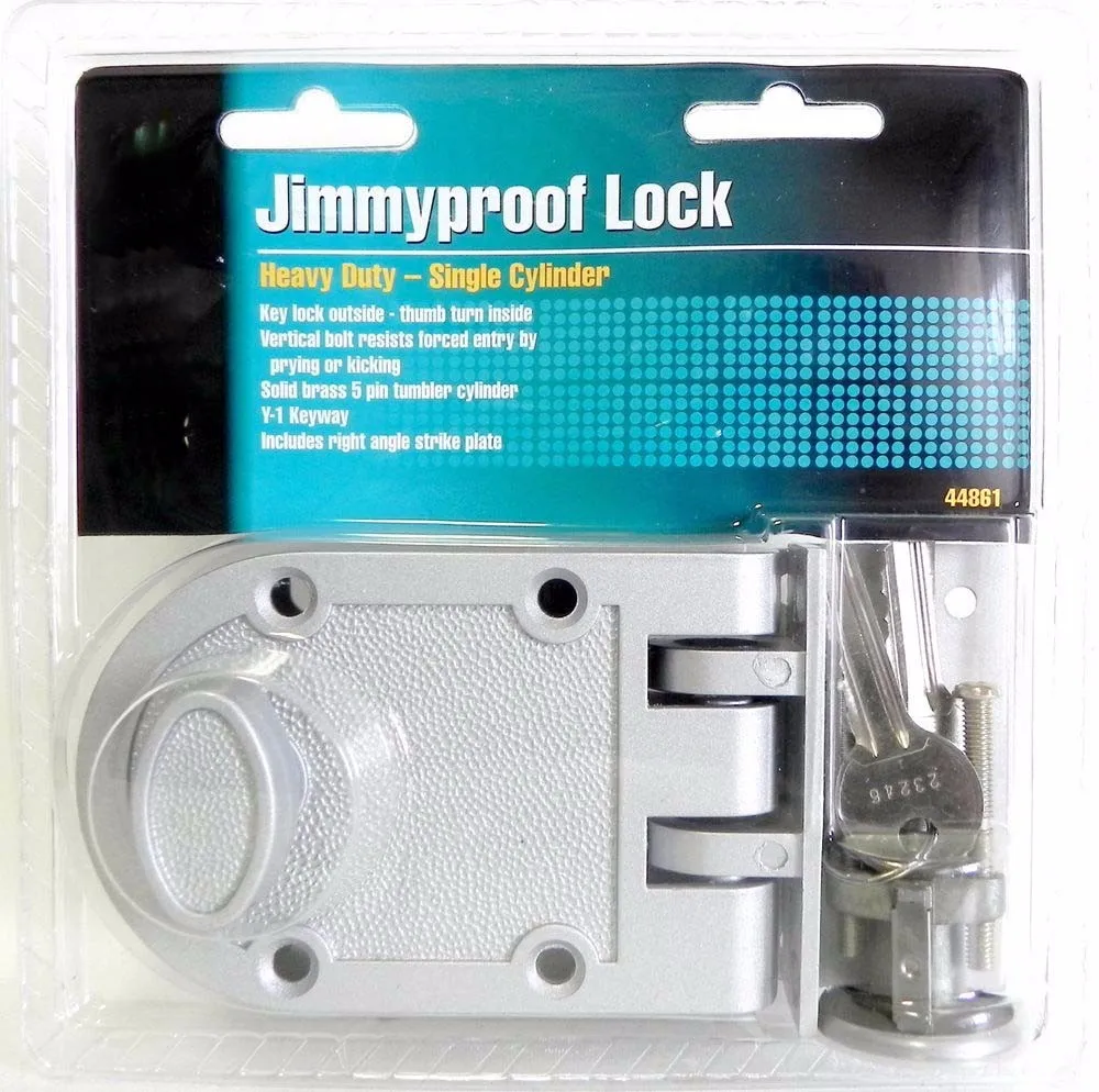 North American Jimmy Proof Keyed Double Brass Cylinder Deadbolt Lock