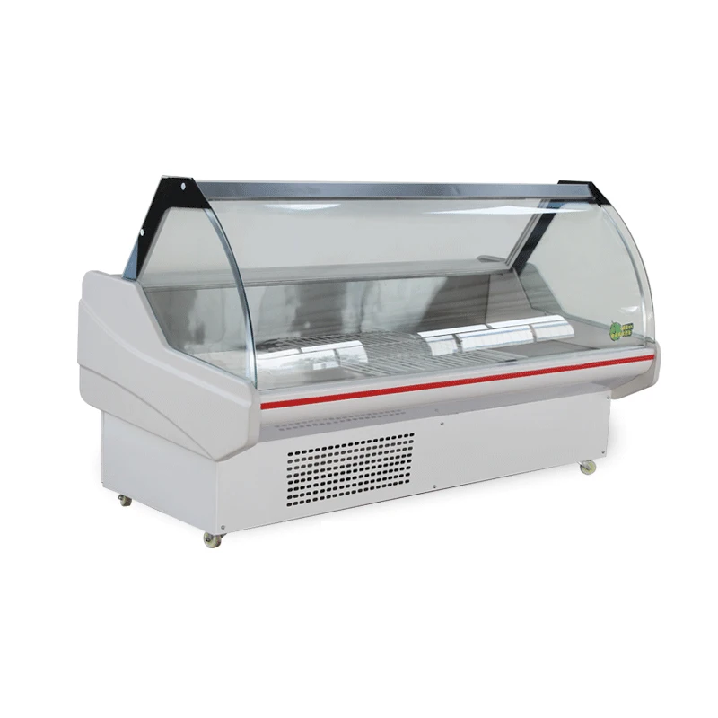 Commercial Horizontal Top Open Meat Display Refrigerator Supermarket