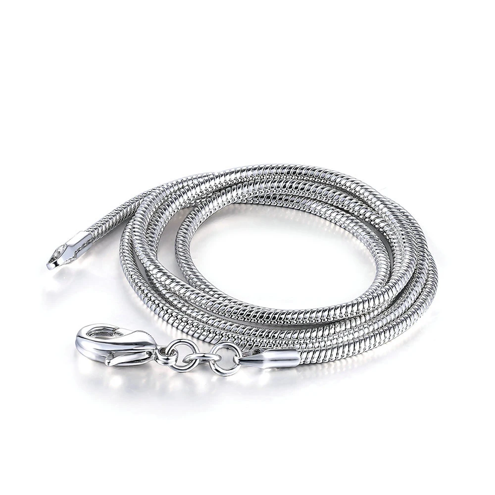 

1mm 16-32 inch Silver Color Snake Necklace For Women Chain Factory Price Top Quality Wholesale C008