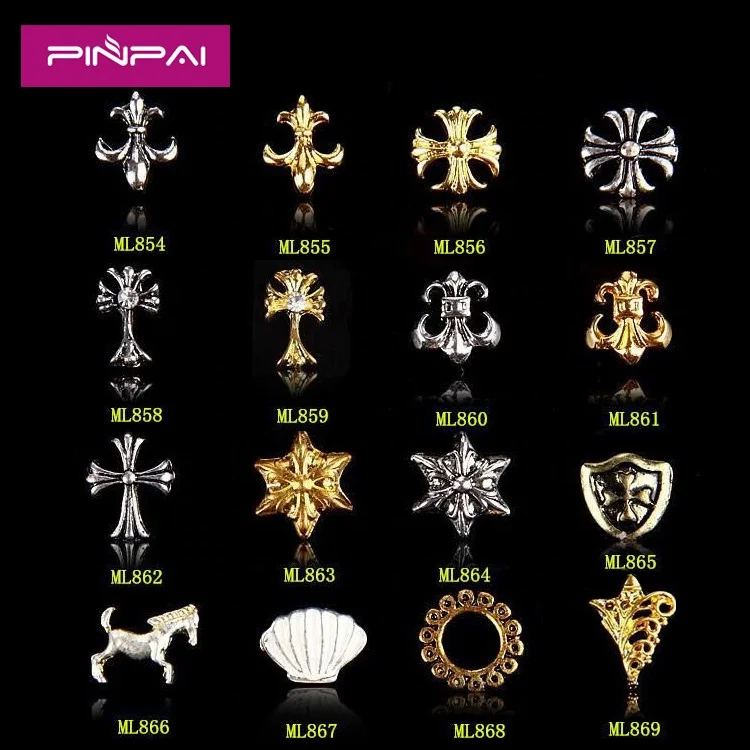 

new design 3D alloy metal nail art nail art decoration for sale, Golden