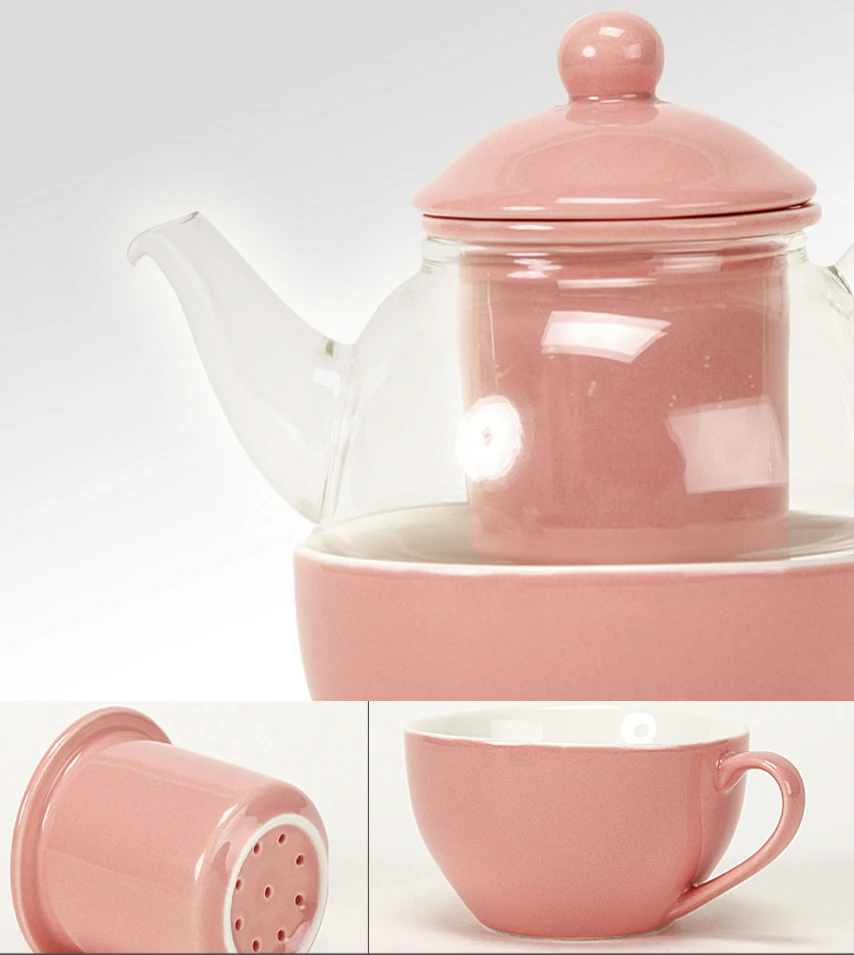 Wholesale High Tea Porcelain Color Glazed Teapot With Cup And Saucer