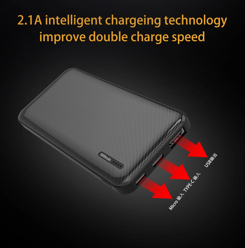 White Portable18650 Libattery Overcharge Protection Power Bank