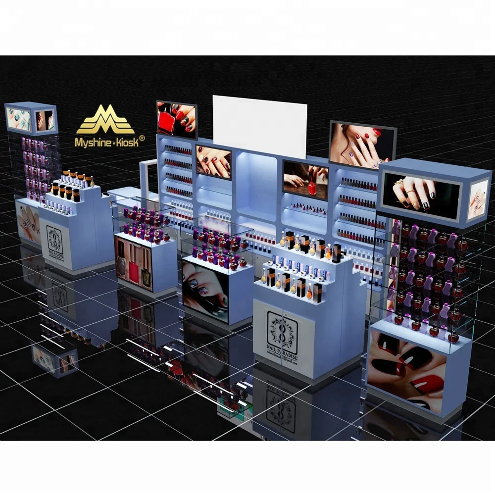 
nail polish displays for exhibition indoor nail polish shelves  (60687736514)