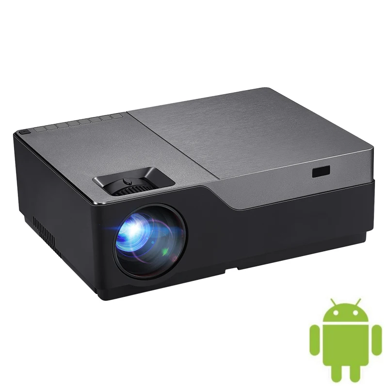 

AUN Android Full HD Projector, 1920x1080P Resolution. M18 Cheep 3D Projector Support 4K Home Theater, N/a