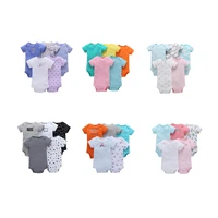 

Short Sleeve Baby Romper Clothes Set Summer Cotton Causal Baby Boy Infant 5Pcs Toddler Girl Bodysuit Babyclothes Ropa De Bebes