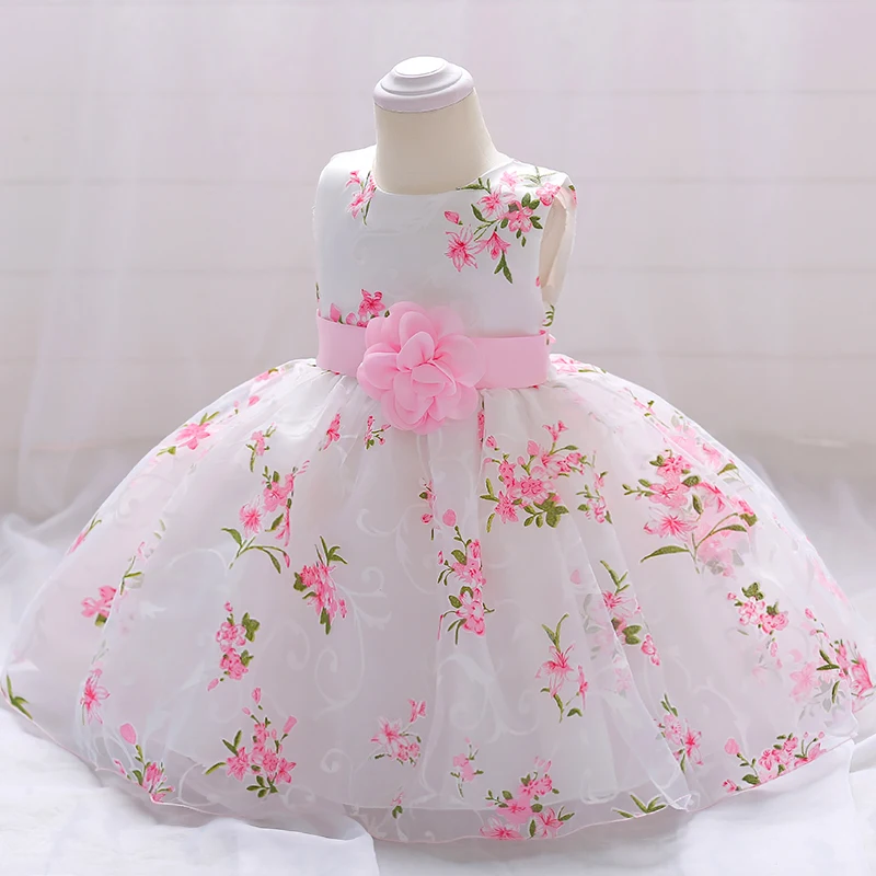 

MQATZ New Design Baby Gowns Infant flower girls' dresses First Communion Birthday Party Dress For Girl, Pink
