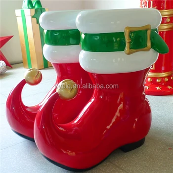 Hot Fiber Gl Large Santa Boot For Christmas Decoration View Hot Fiber Gl Large Santa Boot For Christmas Decoration