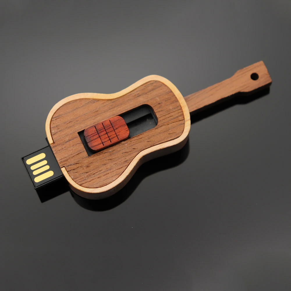 

Wooden Gifts Flash Memory Wooden Pendrive 16G Guitar Shape Usb Flash Drives