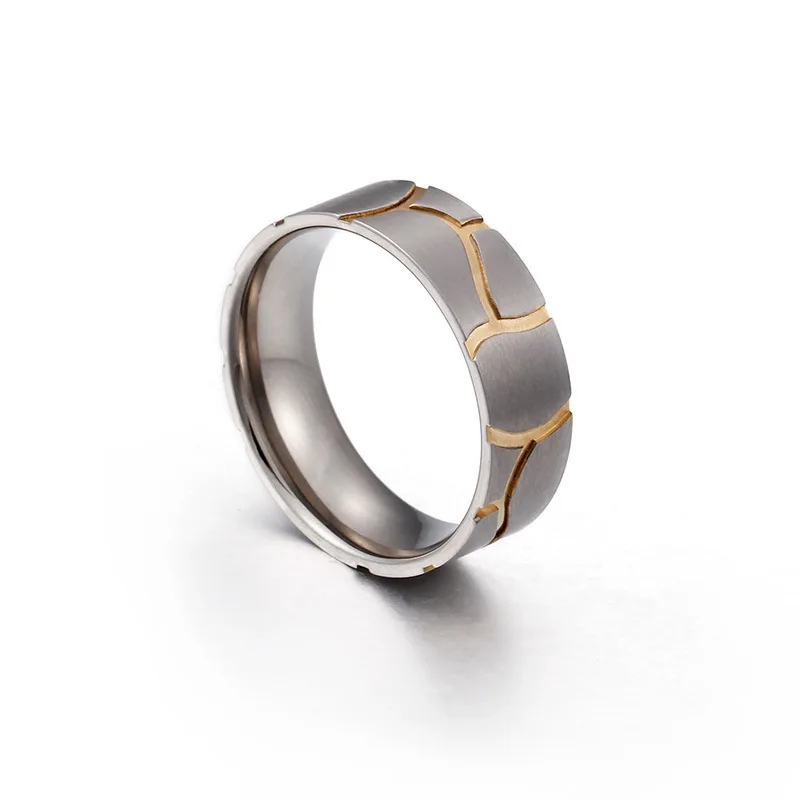 Mecylife Tow Tones High Quality Pure Titanium Ring - Buy Titanium Ring ...