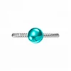 Spiral pearl semi mount fashion jewelry 925 sterling silver adjustable pearl mounting finger ring blank