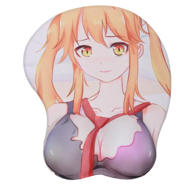 Tigerwings fancy custom brest gel mouse pad, 3d boob mouse pad with wrist rest