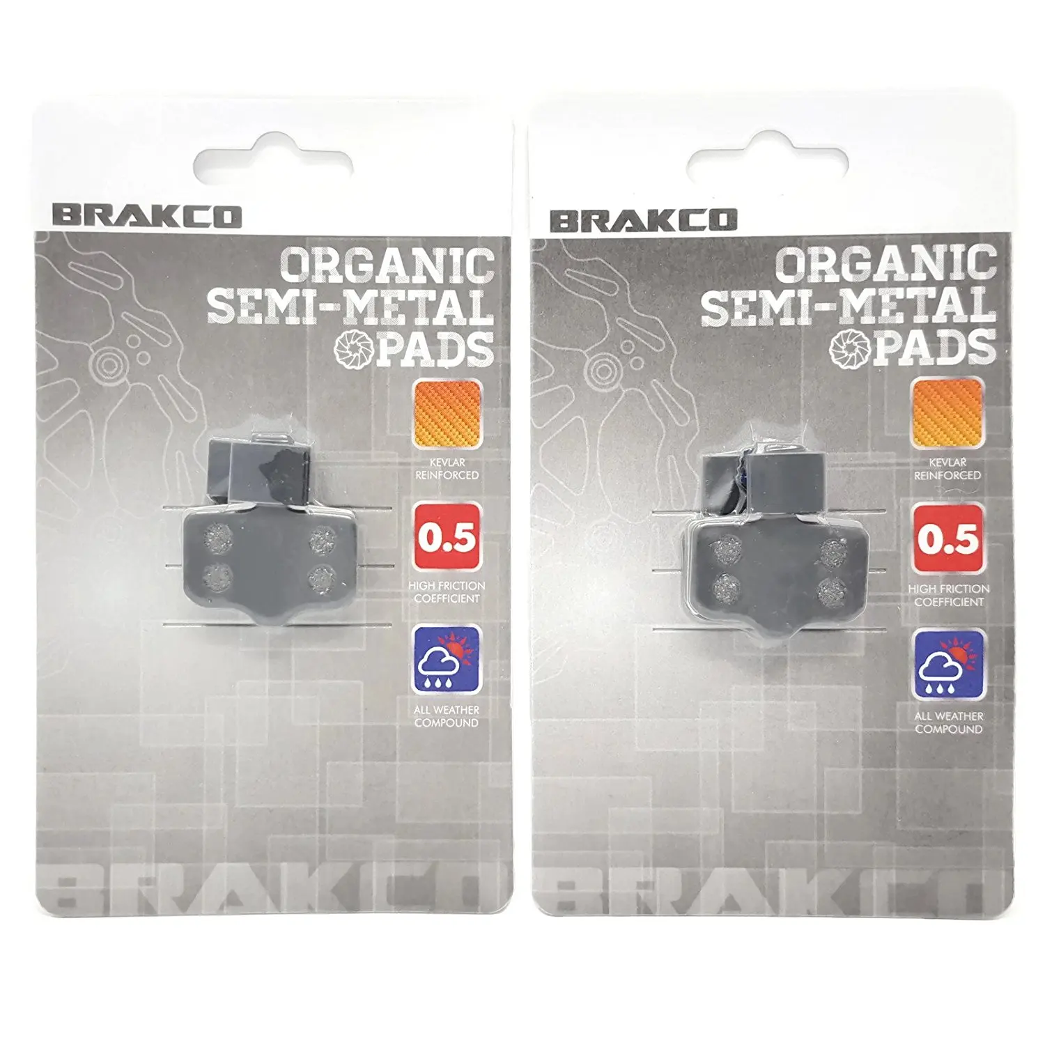 ORGANIC SEMI METAL DISC PADS FOR AVID ELIXIR SRAM XX XO MADE WITH KEVLAR