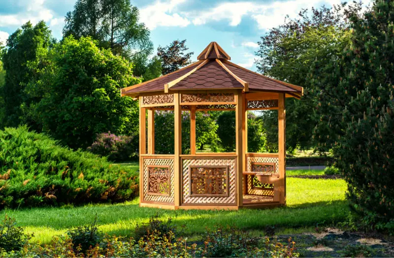 
wooden gazebo 