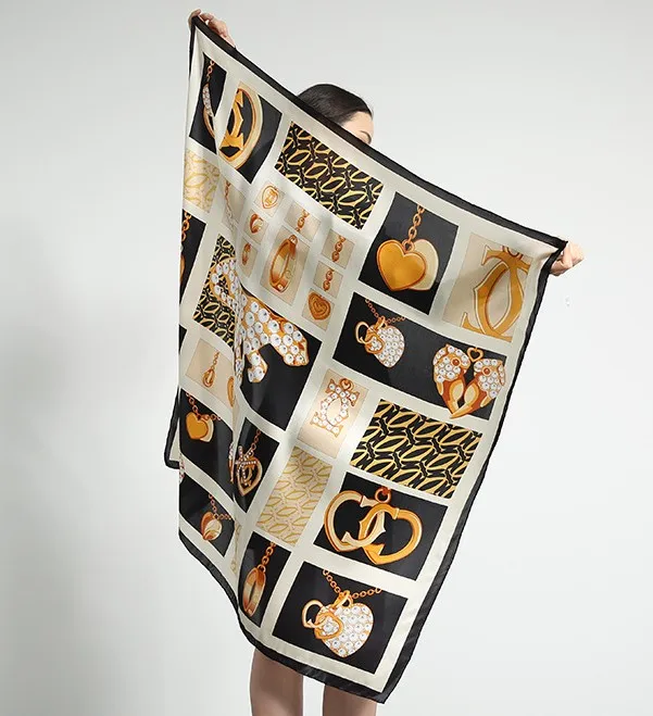 Hot Sale Square Silk Scarf Digital Print