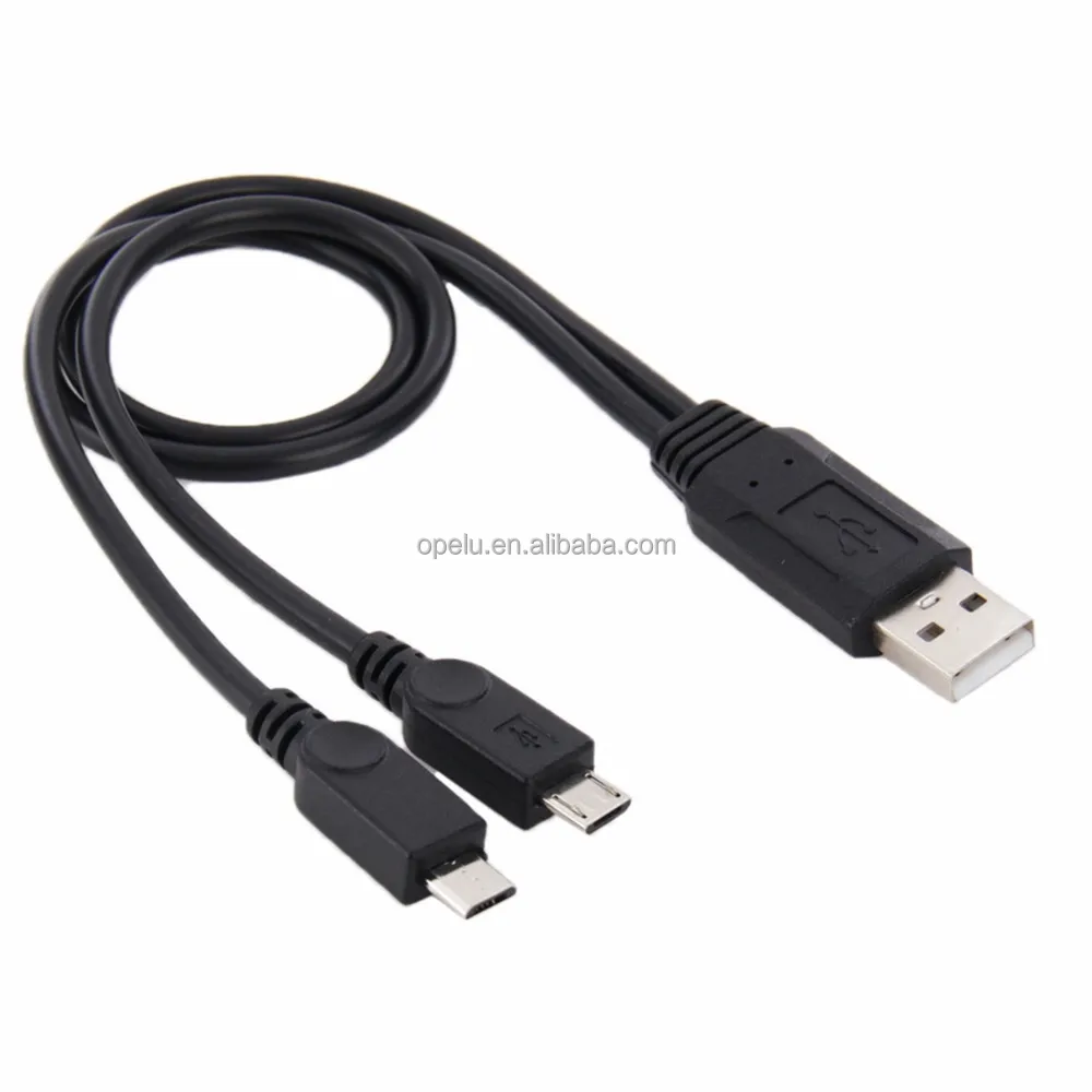 Hot USB Male to Dual 2port Micro USB Male Data Adapter Micro Usb Cable